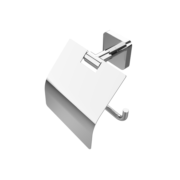 Suporte de papel higiênico com tampa